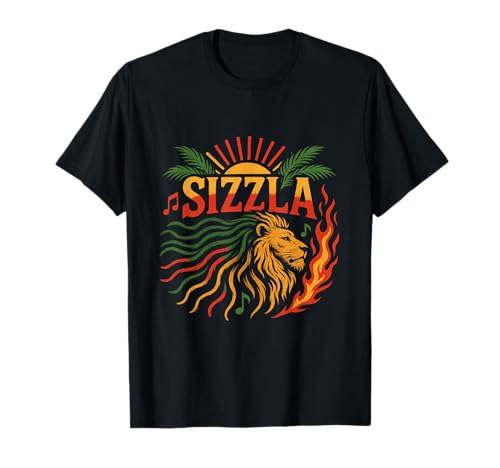 Photo de Graphisme de Style Rasta Sizzla Reggae Vibes T-Shirt