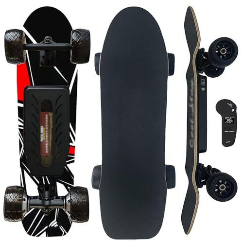 WACLMOTAKE Offroad-Elektro-Skateboard, All-Terrain-Skateboard mit 170W / 340W / 450W / 1000W Motor, 22-40 km/h höchstgeschwindigkeit, max. Steigungswinkel 35° Dual-Drive-30km