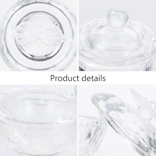 Conjunto 6 Vasos de Cristal para Manicura con Tapa miniatura 3