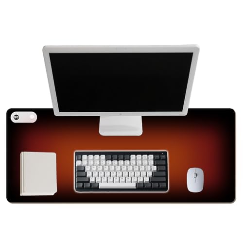 Dhqkqg Heated Mouse Pad, Heated Mouse Mat with 5 Heating Levels, 80x33cm Heated Desk Mat, Electric Warm Desk Pad, Large Deskmat for Home Office Work