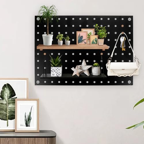 Panel metálico perforado negro de hierro resistente con almacenamiento vertical 7