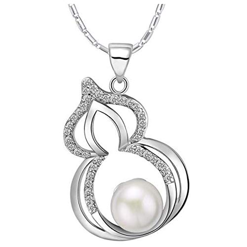 Collier argent 925 et perle gourde d'eau douce haute joaillerie