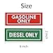 40 Pcs Diesel Only & Gasoline Only Fuel Tank Stickers - 6x2 Inch Strong Adhesive No Fade Vinyl Decals | Waterproof & UV Resistant for Fuel Cans, Gas Caps, Heavy Duty Trucks, Pickups, Tractors