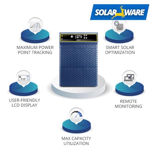 Image of Luminous Solarverter PRO 5KVA / 48V MPPT Solar Inverter for Home, Office, and Shops (2-Year Warranty, Blue); with WiFi Remote Monitoring Device