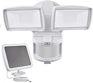 Solar Security Lights Outdoor, LED Solar Motion Sensor Light, GLORIOUS-LITE Rechargeable 1000lm Flood