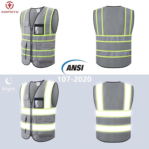 Image of Safety Vest for Men Women Reflective Construction Vest Hi Vis ANSI Standard