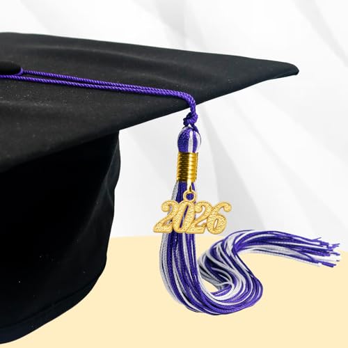 Image of GraduationMall Single&Multiple Color Graduation Tassel with 2026 Year Charm 9 inch