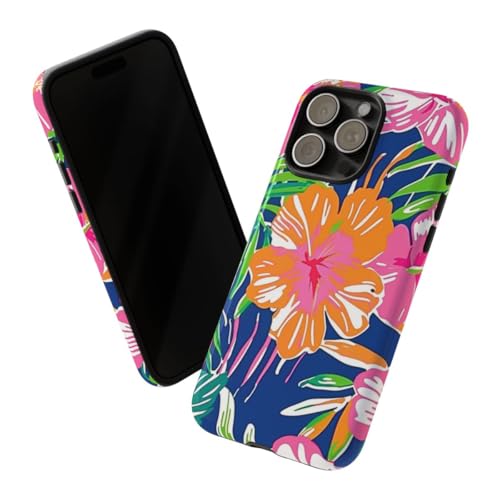 Coque iPhone 15 Pro Max tropical brillant multicolore de haute finition - 2