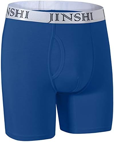 JINSHI Men's Bamboo Boxer Briefs – Soft, Stretch, Breathable, 6-Pack, Tag-Free Comfort - View #5