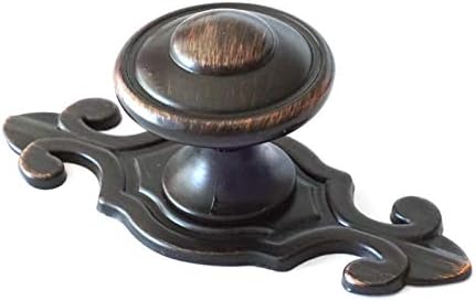 Drawer Pull Backplate LBFEEL Vintage Antique Drawer Knobs Dresser Knobs Pulls Handles Dark Oiled Red Bronze Retro Kitchen Cabinet Knob Pull Back Plate ...