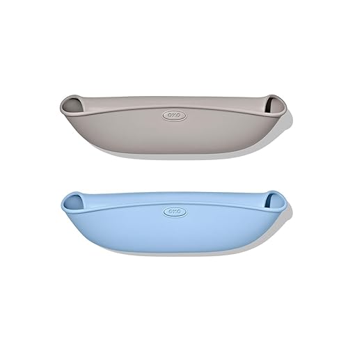 Miniatura 46 de OXO Tot Babero enrollable, paquete de 2, flor y anochecer Flor/anochecer,Llovizna/Flor,Llovizna/anochecer,Llovizna/Ópalo,Lila/Ópalo,Azul/gris,Verde