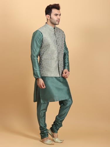 Image of Ethluxis Men Kurta Pyjama Jacket Set