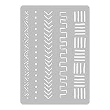 DIY Reusable Plastic STENCIL // A3 A4 A5 Mudcloth Elements #2 // Craft - Furniture - Scrapbooking -...
