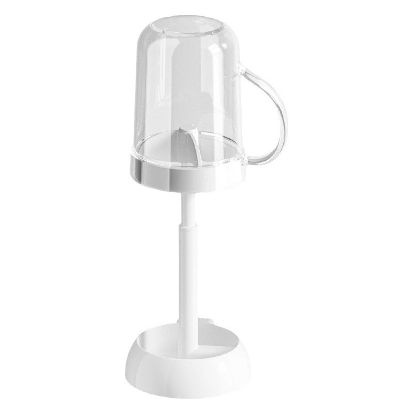 spazzolini da Appoggio con Maniglia Multiuso spazzolini con Coperchio Trasparente Resistente spazzolino da Denti per Dormitorio, Bianco