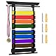SUMNACON Kampfsport Gürtelhalter für 10 Gürtel Bambus Taekwondo-Gürtelständer Wandmontage Gürtel Display für Medail Judogürtel Karategürtel Ninjitsu-Gürtel als Personalisierbare Geschenk Schwarz
