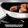 Ninja C69500 Foodi NeverStick Stainless 10-Piece Cookware Set with Glass Lids, Polished Stainless-Steel Exterior, Nonstick, Durable & Oven Safe to 500°F, Silver #5