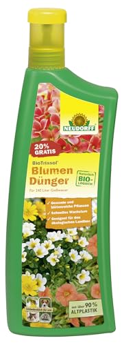 Neudorff BioTrissol BlumenDünger - Organischer Bio Blumendünger für gesunde Zimmer- und Balkonpflanzen, 1,2 Liter