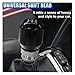 DUSCOKE Universal Aluminum Alloy 5 Speed Manual Gear Shift Knob – Automotive Adjustable Stick Shift Handle with 3 Threaded Adapters, Car Gearbox Shift Knob for Most Vehicles (Black)