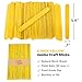 CraftySticks 100 Pack 6 Inch Yellow Color Jumbo Wood Popsicle Sticks for Crafts and STEM Learning
