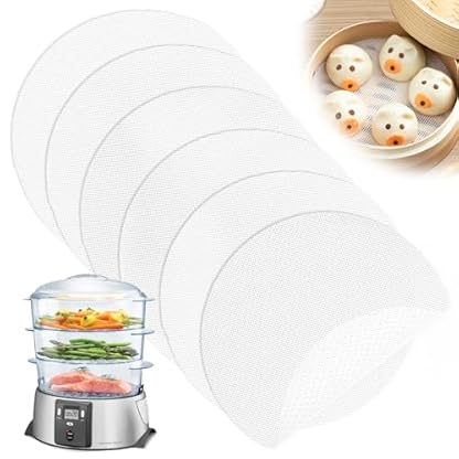 6 Stücke Silikon Dehydrator Blätter Dörrfolie für Dörrautomat, Netz Backmatte für Obst Trockner, Dehydrator Matte, Wiederverwendbare Antihaft-Dampfmatte, Silikon Dehydrator Blätter Antihaft Dörrfolie