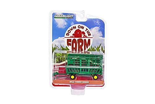 Modelo a escala 1:64 Bale Throw Wagon verde miniatura 4