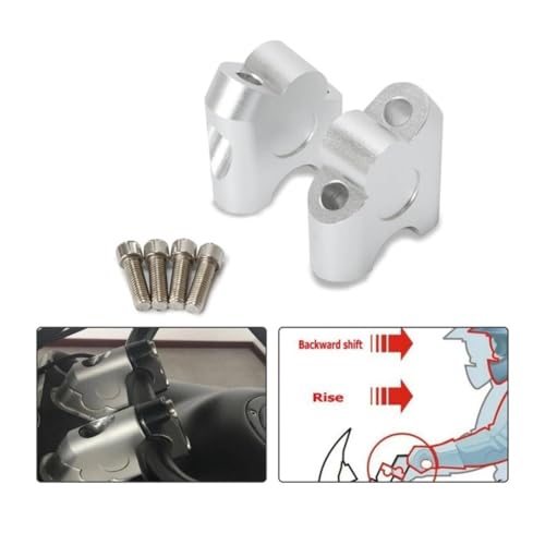 Support de guidon de moto fixe 22 mm pince de serrage robuste