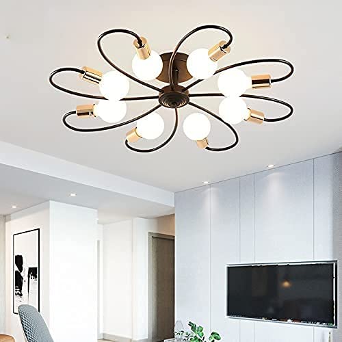 Plafonnier encastré noir 8 lampes pour résoudre le manque de lumière