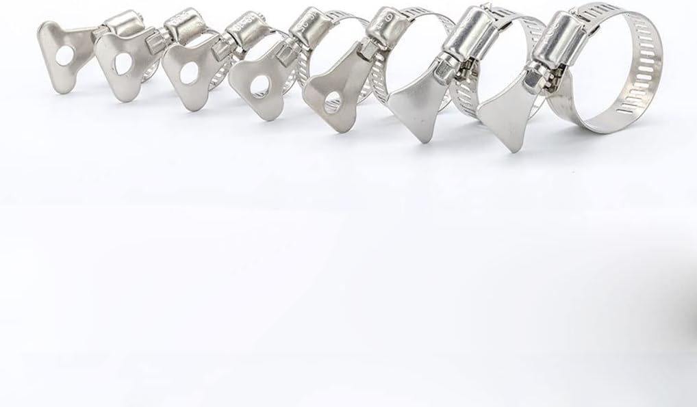 Adjustable Stainless Steel Worm Gear Hose Clamps - 5/10pcs, 6-63mm, Perfect for Plumbing, Automotive, and Marine Use(40-63mmx5pcs)