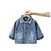 ASHER FASHION Girls Denim Jacket Girls Bow Jacket 3D Flower pink Denim Jacket