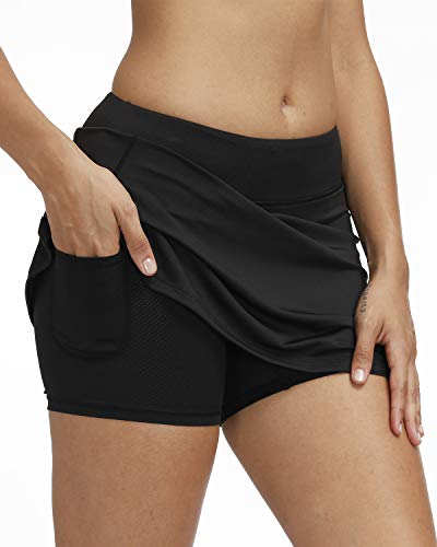 image for 3AXE Women's Tennis Skorts with Inner Shorts Pockets Lightweight Activ