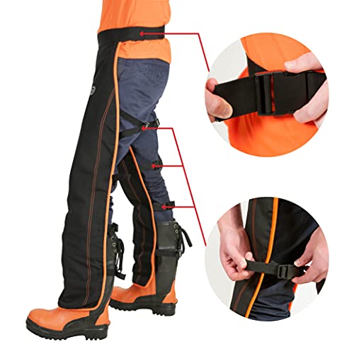 Perneras anticorte Oregon 575780 y guantes de piel talla M 2