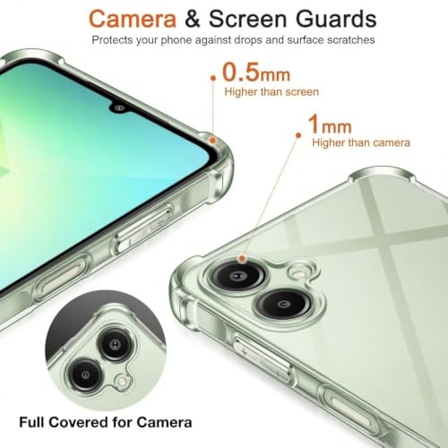 Image of Lustree Back Cover Transparent Case Compatible with Samsung Galaxy M06 | Clear + TPU Case with 4 Corner Air Cushion Protection & Camera Protection | Slim& Stylus Cover