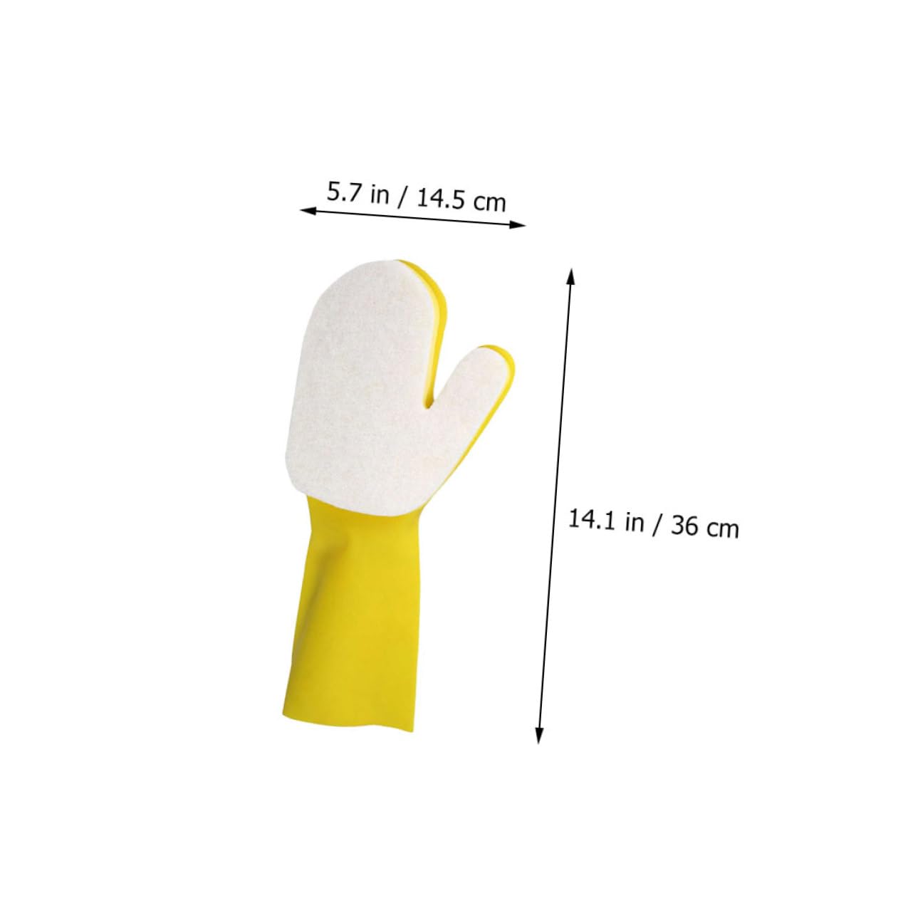 Didiseaon 6 Pz Guanti per La Pulizia in Lattice Scrubber Guanto da Piscina Vuoto Guanto Lavapiatti da Cucina Guanto da Cucina Guanto Riutilizzabile Glive Guanti a Braccio Pieno Bianca Spugna