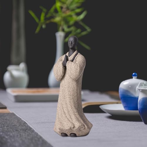 Statuette de Bouddha moine gris pour apaiser votre esprit