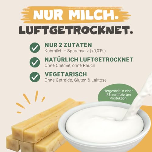 Pets Purest Himalaya-Yak-Milch-Kauartikel 5 Stück - 100% natürliche Käseknochen-Leckerbissen - Für alle Altersgruppen - Lang anhaltender Protein- & Kalzium-Zahnstick - gegen Plaque/Zahnstein
