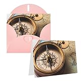 Papier de qualité supérieure : la carte de vœux imprimée vieille boussole est fabriquée en papier nacré de haute qualité, respectueux de l'environnement, et le papier est épais et résistant. Effet nacré double face, lustre nacré sous la lumière, l'effet flash est évidemment magnifique