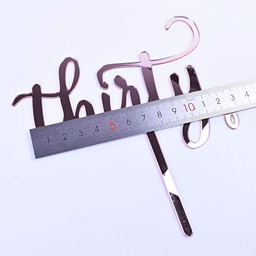 Yuinyo 30Th Birthday Cake Topper Champagne Gold 30Th Birthday Party Decoration Supplies Calligraphy Bling Cake Decoration Sign Party Banner #TOP6