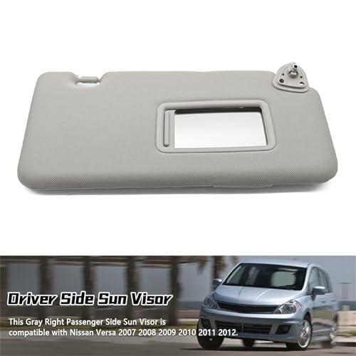 SIDMILE Passenger Side Sun Visor 96400-EL31A Fit for Nissan Versa 2007-2012 Front Right Side Sun Protection Shade Gray by SIDMILE - Image 2