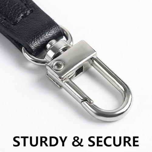 10 Pcs Leather Zipper Pulls Replacement - Detachable Zipper Tab Fixer & Extender for Backpacks, Jackets, Luggage, Purses & Boots - No Tools Needed (Black, White, Green, Pink, Purple)