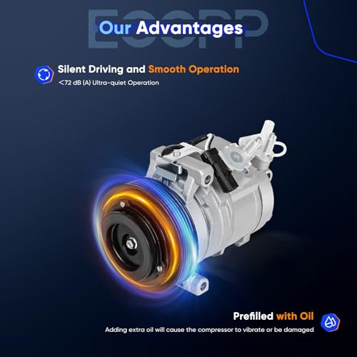 Image of ECCPP AC Compressor for Jeep for Grand Cherokee Charger Durango 2018-2021 | Fit for Chrysler 300 5.7L 6.4L 2011-2013 Fast Cooling AC Compressor with Clutch