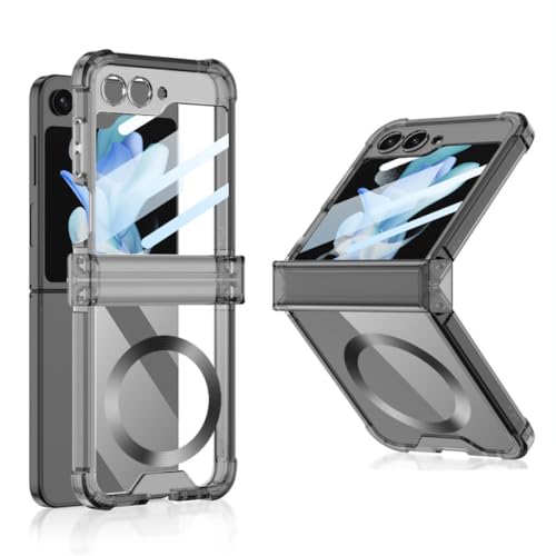 Étui antichoc airbag pour Samsung Galaxy Z Flip 5 4 transparent noir