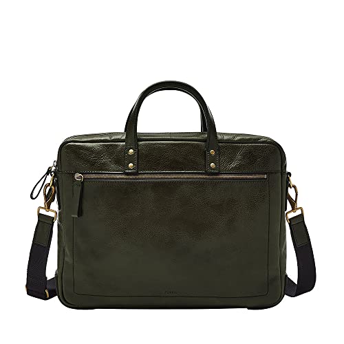 Bolso de trabajo para hombre portátil verde Fossil Haskell maletín de oficina 40cm