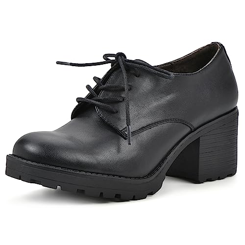 Image of WHITE MOUNTAIN Women's Shoes Bourbons Block Heel Oxford Loafer