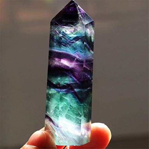 Fluorite Quartz Crystal Wand for Healing and Chakra