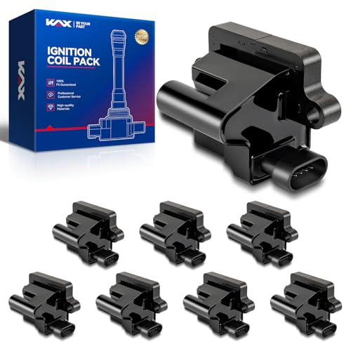 Image of KAX Ignition Coil Pack Fit for Chevy Silverado 1500 1999-2006 4.8L /5.3L | Tahoe 2001-2006, Sierra 1500 1999-2006 4.8L /5.3L, Suburban 1500 2000-2006, Avalanche 1500 2002-2006 UF271