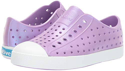 Tênis Nativo, Jefferson Iridescent, infantil, Lavender Purple/Shell White/Galaxy, 6 Toddler