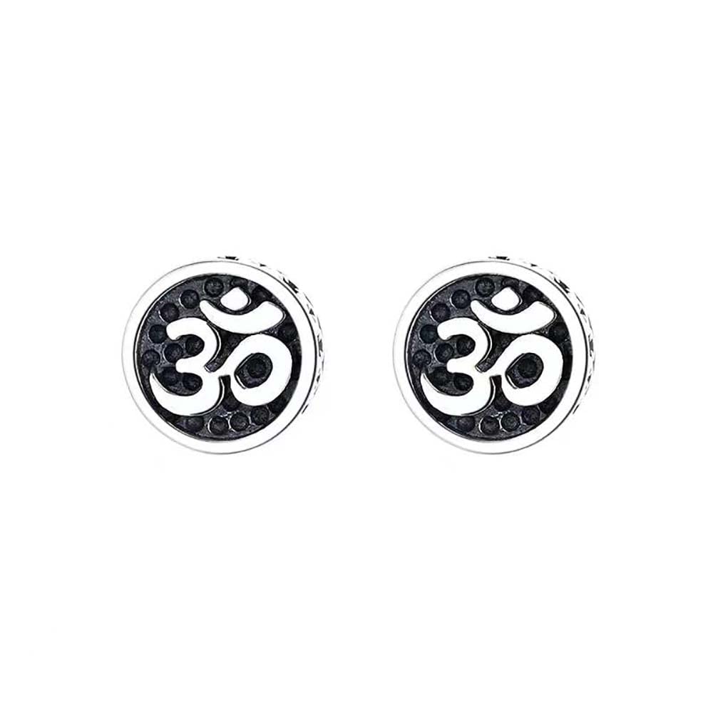Boucles d'oreilles Om en argent sterling 925 délicates et durables - 5