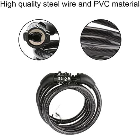 Miniatura 6 de Cerradura de combinación Cerradura de cadena de seguridad Cerradura de ciclismo desmontable para bicicleta y motocicleta y valla de puerta