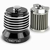 PC Racing FLO Reusable Spin-On Oil Filter PCS4BC – Black with Polished Fins,...