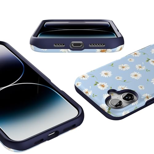 Casely iPhone 16 Case | Daisy Daydream | Baby Blue Floral | Bold Protective Design | Compatible with MagSafe by Casely - Image 3